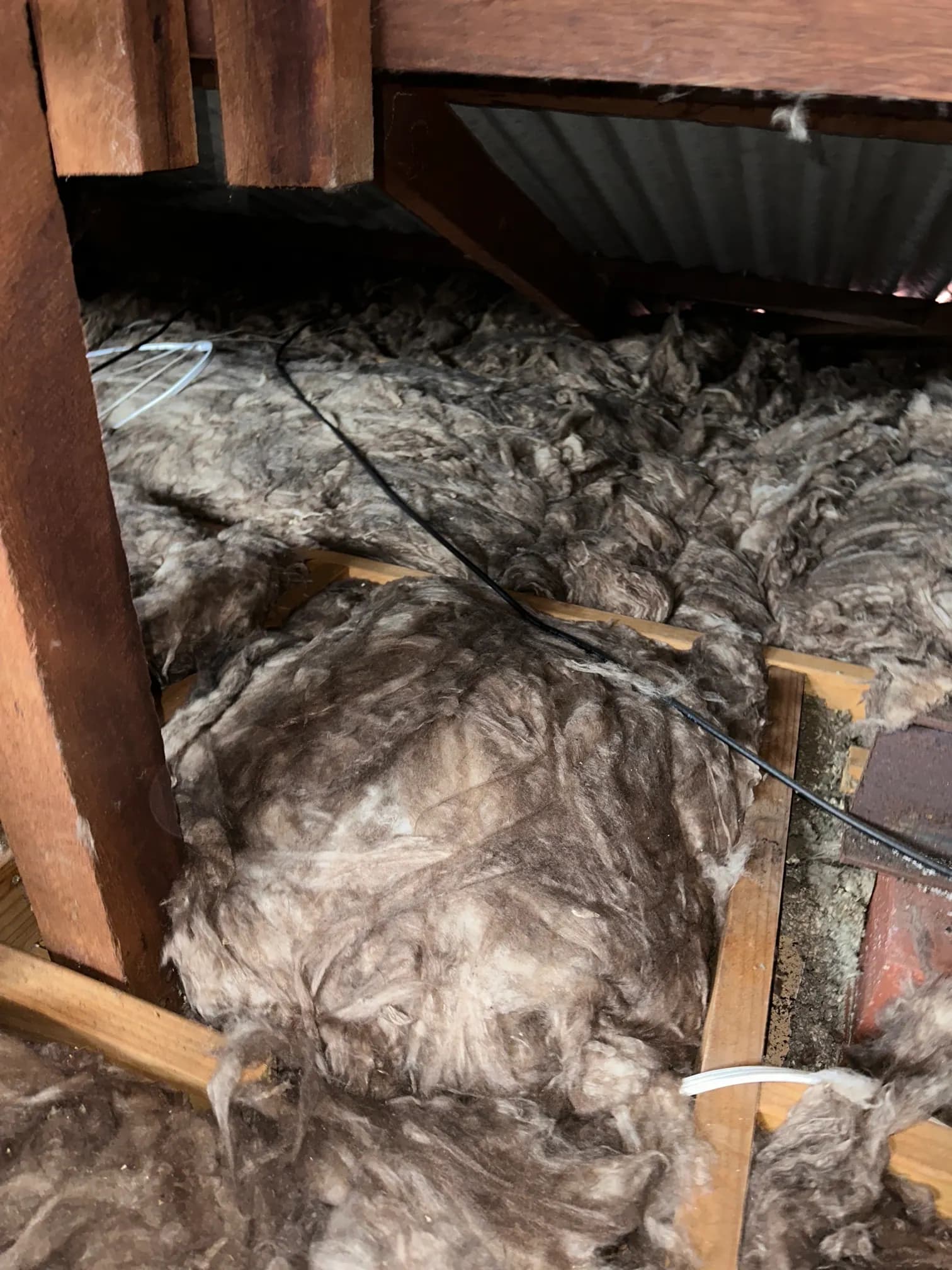Knauf Earthwool ceiling batts laid between ceiling joists