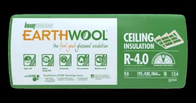 Pack of Knauf Earthwool R4.0 ceiling insulation batts